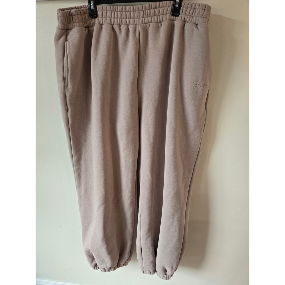 Comfrt Signature Sweatpants Taupe Mauve Heavyweight Fleece Joggers Womens 3XL